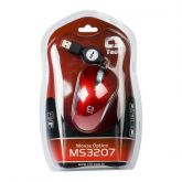 MINI MOUSE C3TECH MS3207-2 BSI OPTICO OPT RETRÁTIL VEMELHO
